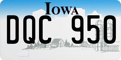 IA license plate DQC950