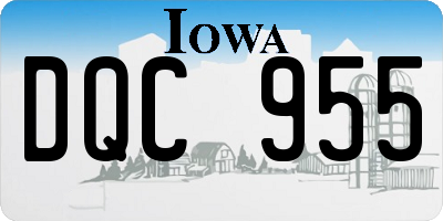 IA license plate DQC955