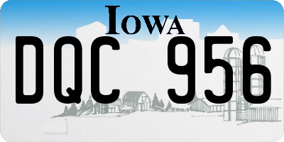 IA license plate DQC956