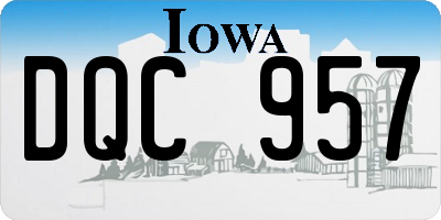 IA license plate DQC957