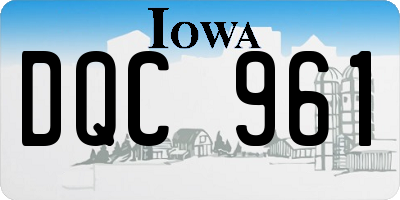 IA license plate DQC961