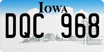 IA license plate DQC968