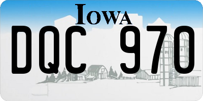 IA license plate DQC970