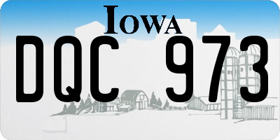 IA license plate DQC973