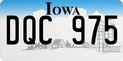 IA license plate DQC975