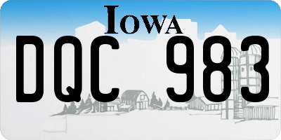 IA license plate DQC983