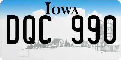 IA license plate DQC990