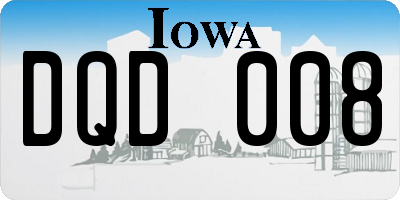 IA license plate DQD008