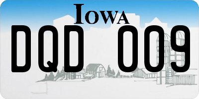IA license plate DQD009