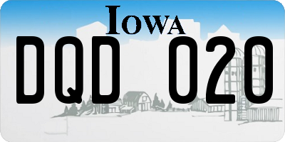 IA license plate DQD020
