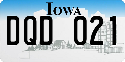 IA license plate DQD021