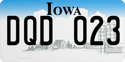 IA license plate DQD023