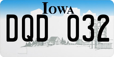 IA license plate DQD032