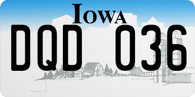 IA license plate DQD036