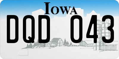 IA license plate DQD043