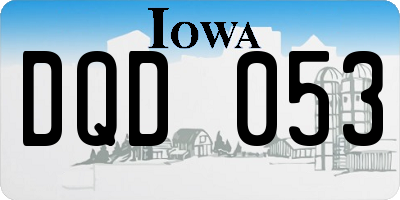 IA license plate DQD053
