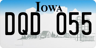 IA license plate DQD055