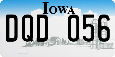 IA license plate DQD056