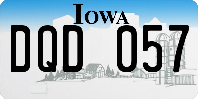 IA license plate DQD057