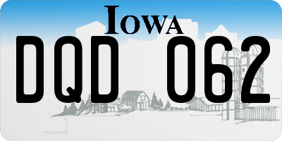 IA license plate DQD062