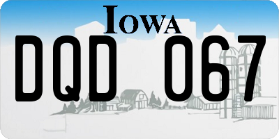 IA license plate DQD067