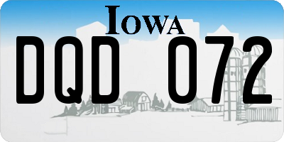 IA license plate DQD072