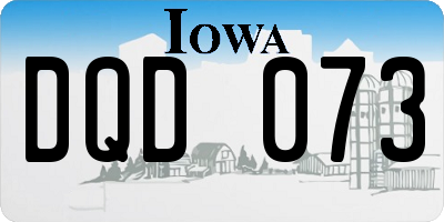 IA license plate DQD073