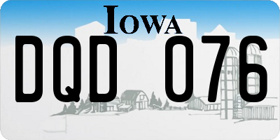 IA license plate DQD076