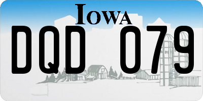 IA license plate DQD079