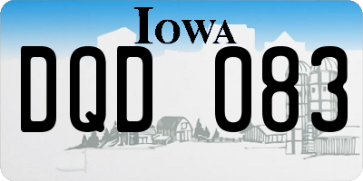 IA license plate DQD083