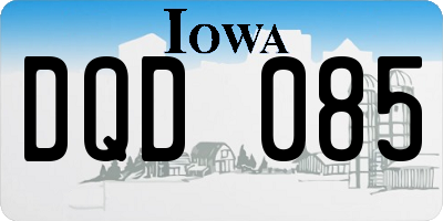 IA license plate DQD085