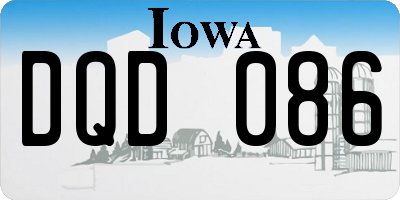 IA license plate DQD086