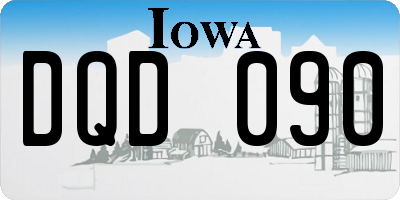 IA license plate DQD090