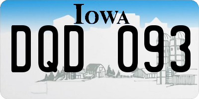 IA license plate DQD093