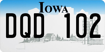 IA license plate DQD102