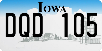IA license plate DQD105