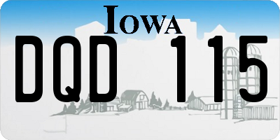 IA license plate DQD115