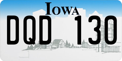 IA license plate DQD130