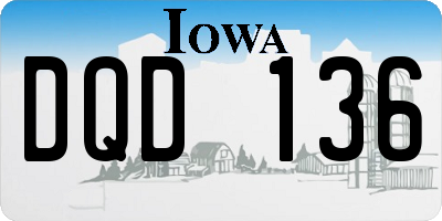 IA license plate DQD136
