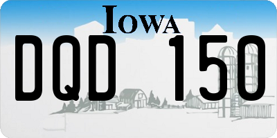 IA license plate DQD150