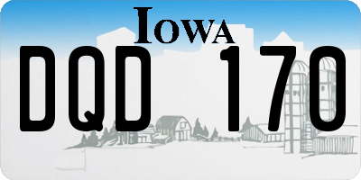 IA license plate DQD170