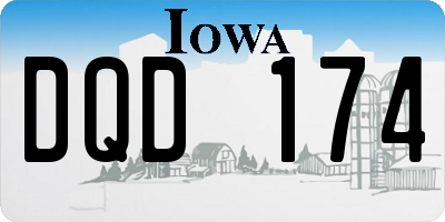 IA license plate DQD174