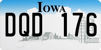 IA license plate DQD176