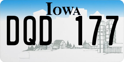 IA license plate DQD177