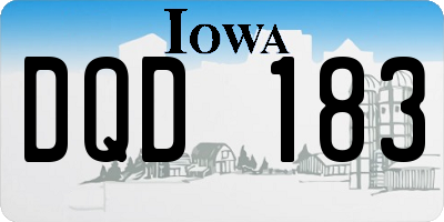 IA license plate DQD183