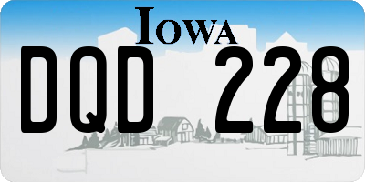 IA license plate DQD228