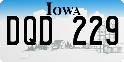 IA license plate DQD229