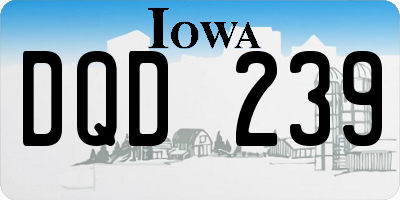 IA license plate DQD239
