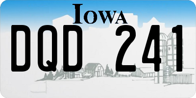 IA license plate DQD241