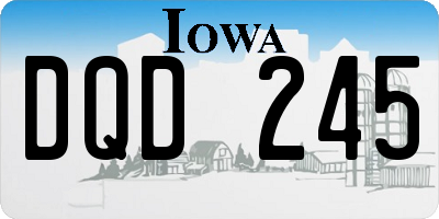 IA license plate DQD245